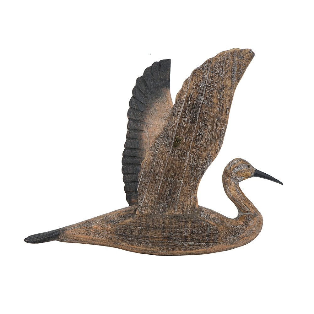 Set of Three Flying Geese Carved Wood 3D Wall Art