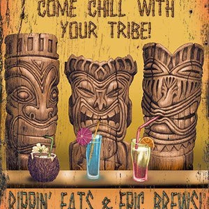 Wood Tiki Bar Wall Décor