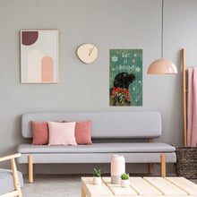 Black Lab Winter Snow Wall Art