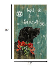 Black Lab Winter Snow Wall Art