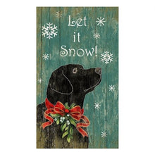 Black Lab Winter Snow Wall Art