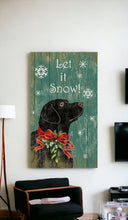 Black Lab Winter Snow Wall Art