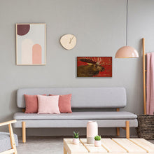 Distressed Moose Wood Wall Décor