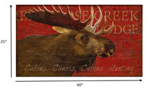 Distressed Moose Wood Wall Décor