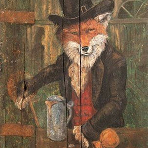 c1760 Arte mural de la taberna Fox