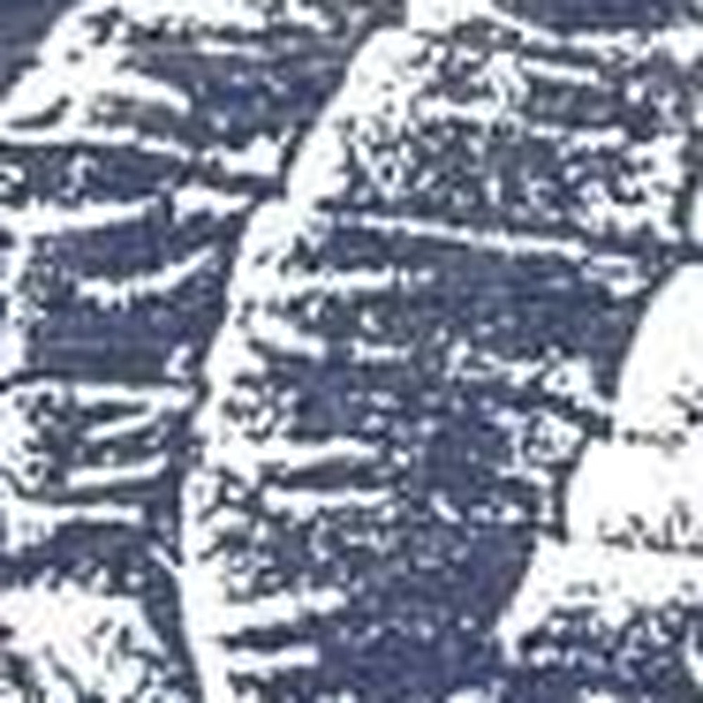 質樸的靛藍和白色航海海馬牆藝術