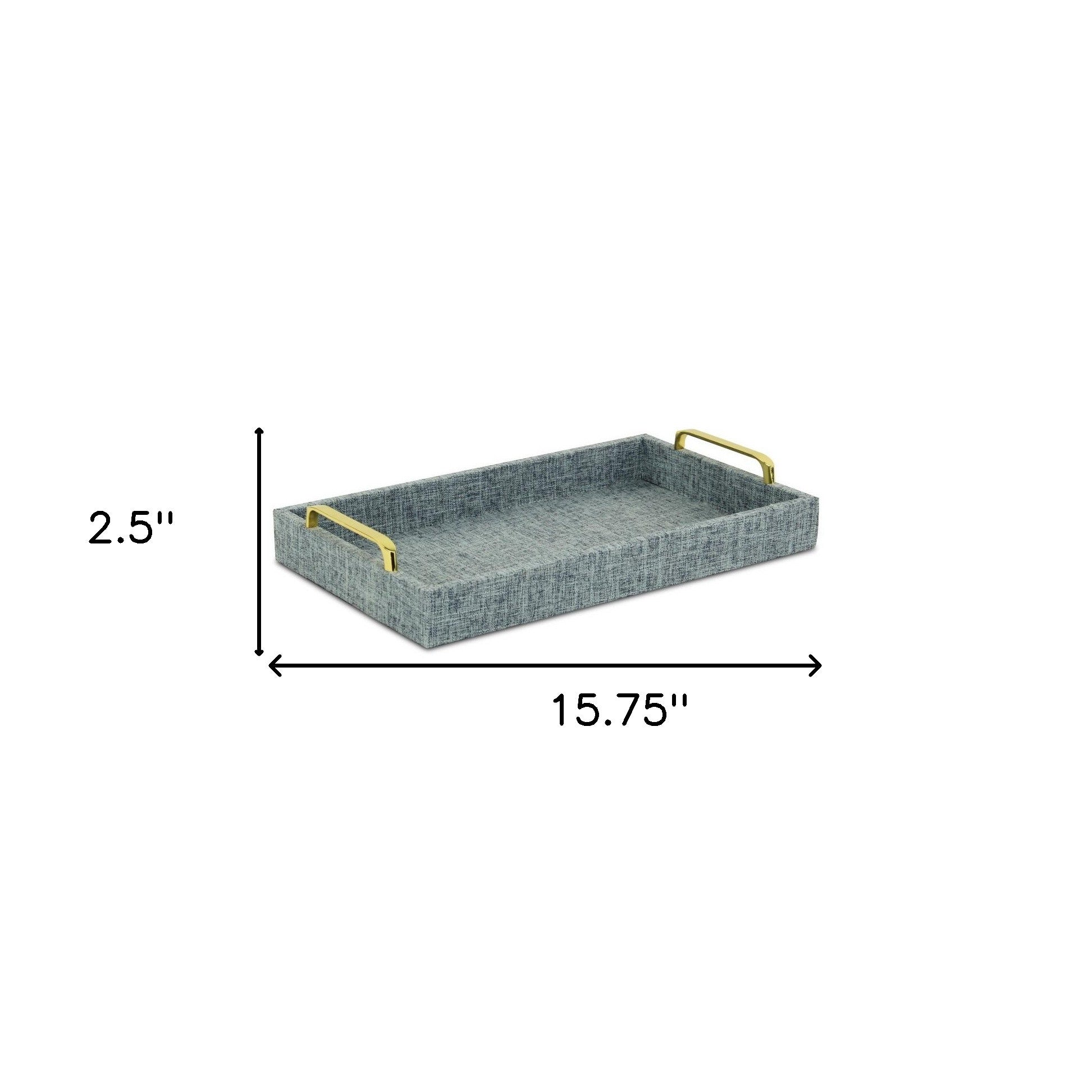 Light Blue Linen and Wooden Tray