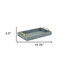 Light Blue Linen and Wooden Tray