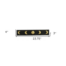 Black and Gold Moon Phase Five Hook Coat Hanger