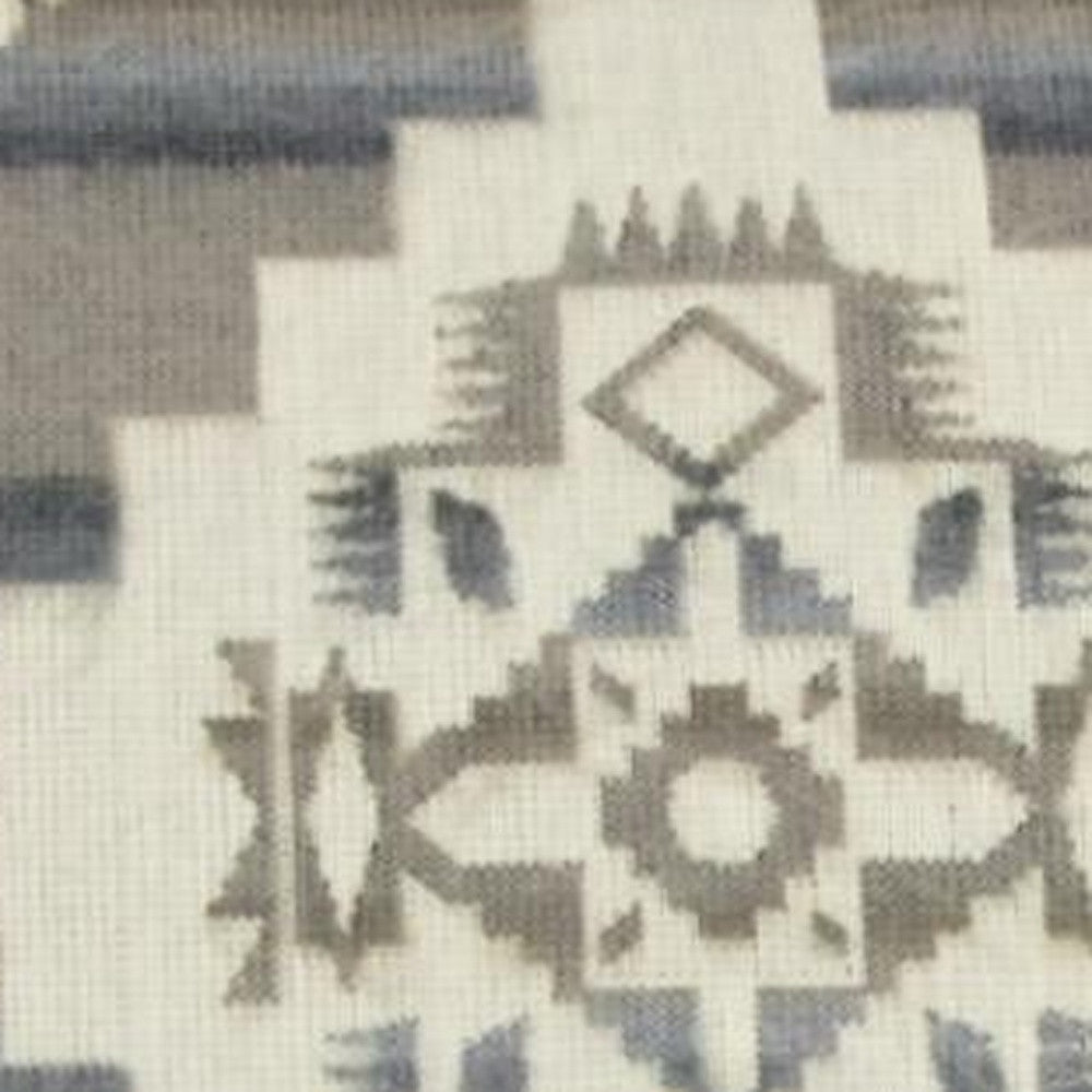 20" Ultra Soft Light Gray Southwest Handmade Pillow Cover