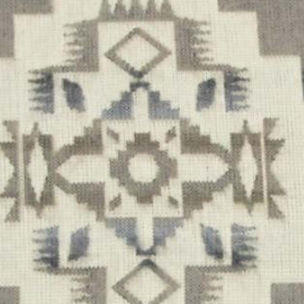 20" Ultra Soft Light Gray Southwest Handmade Pillow Cover