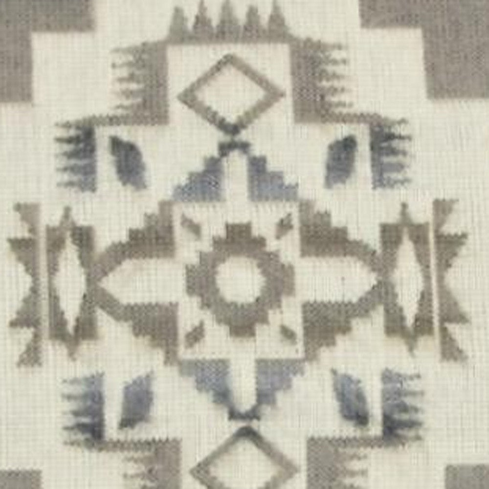 20" Ultra Soft Light Gray Southwest Handmade Pillow Cover