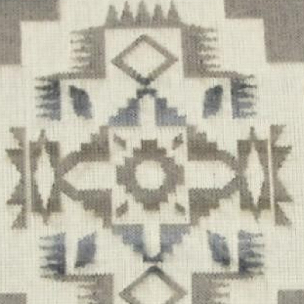 20" Ultra Soft Light Gray Southwest Handmade Pillow Cover