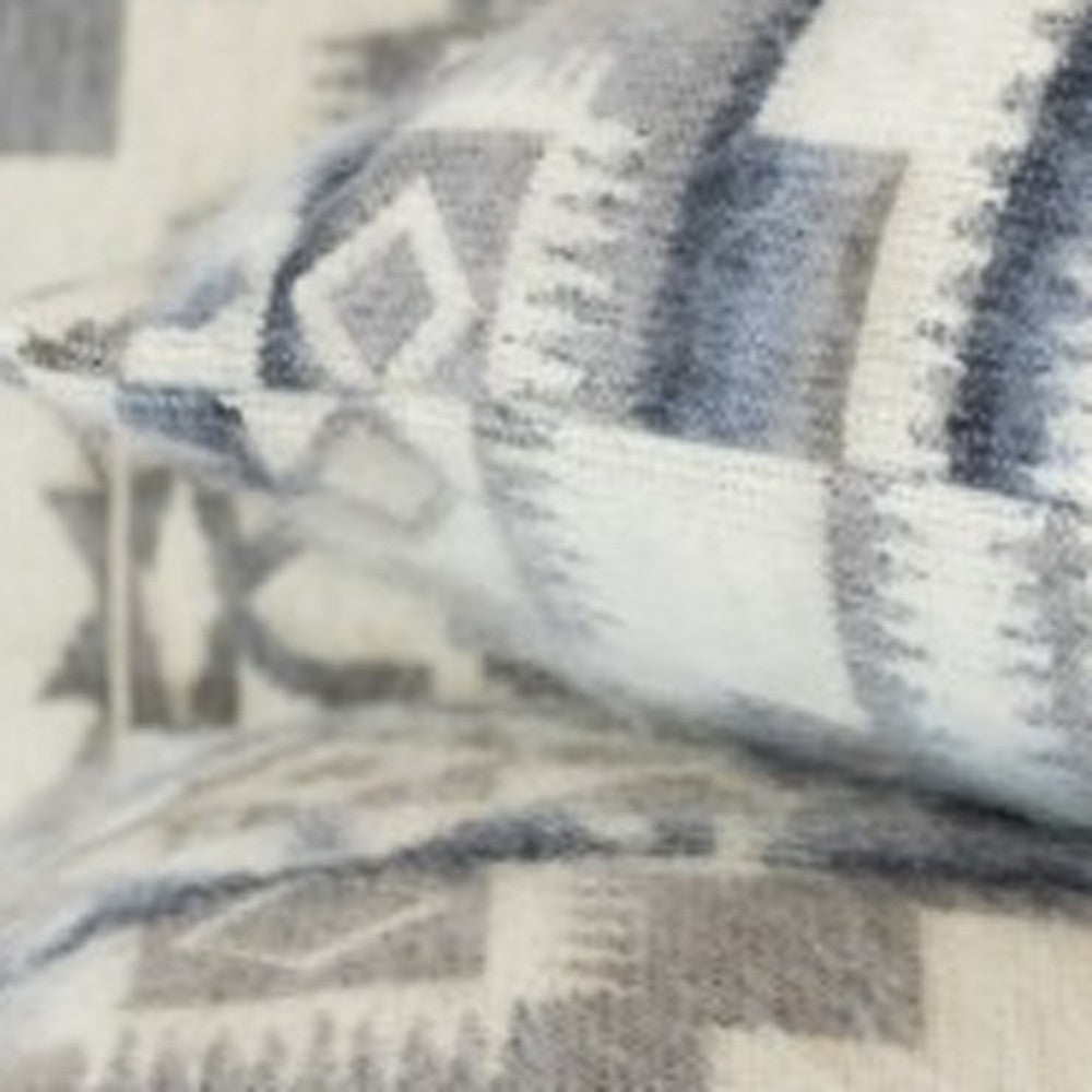 超柔軟淺灰色西南手工腰枕套