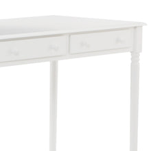 Crisp White Desk with Drawers