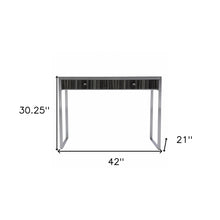 Silver Writing Desk With Two Drawers 42