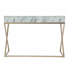 Faux Marble Writing Desk with Storage