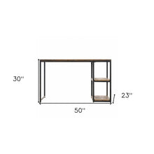 Black Reclaimed Wood Writing Desk