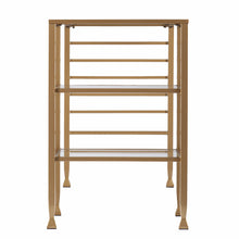 Matt Gold and Glass Writing Desk