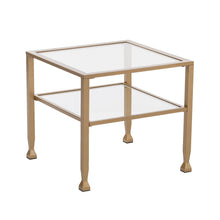 Gold Glass And Metal Square Coffee Table 21