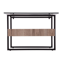 Natural And Natural Brown Glass And Metal Rectangular Coffee Table 42