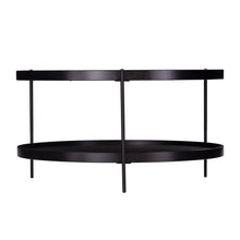 Black Wood And Metal Round Coffee Table 33