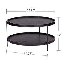 Black Wood And Metal Round Coffee Table 33