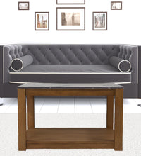 Natural And Natural Brown Solid Manufactured Wood Square Coffee Table 30