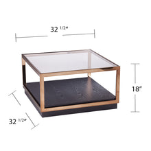 Champagne Glass And Solid Wood Square Coffee Table 33