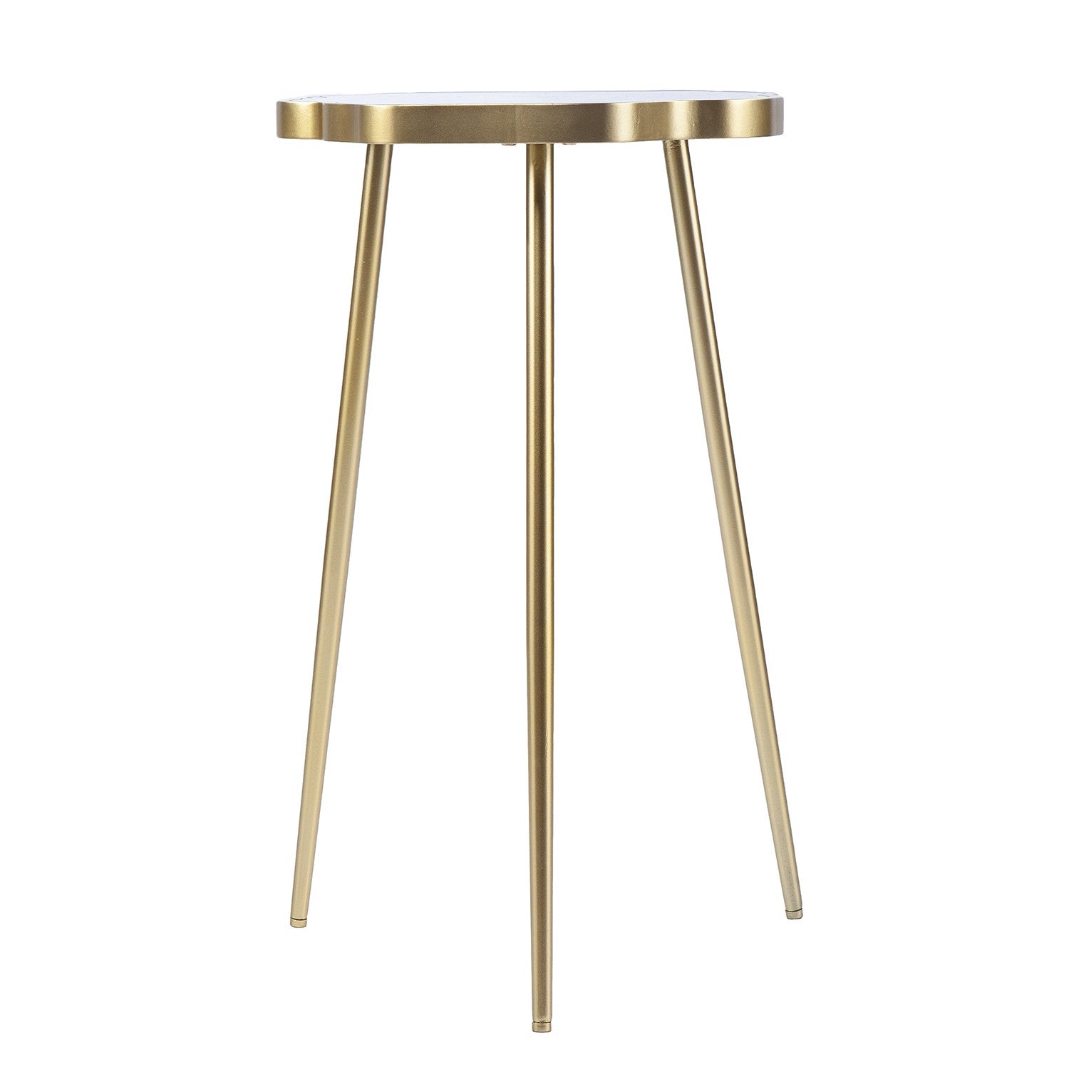 Mesa auxiliar de ágata sintética dorada y tonos de violeta de 24"