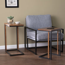 Brown Solid Wood Rectangular Nested End Tables Set Of Two 25