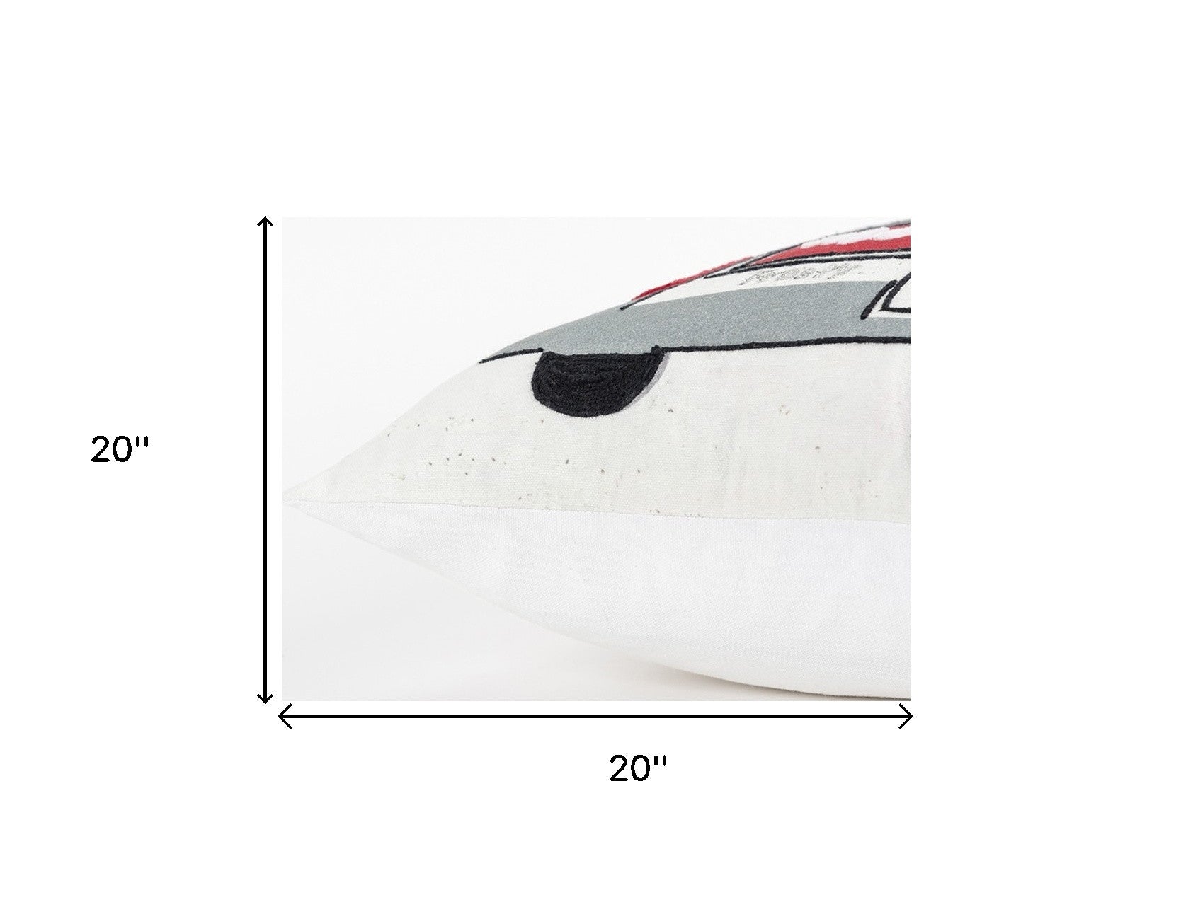 Ivory Frosty Christmas Tree on Truck Throw Pillow