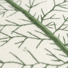 Ivory Natural and Green Contemporary Christmas Tree Throw Pillow