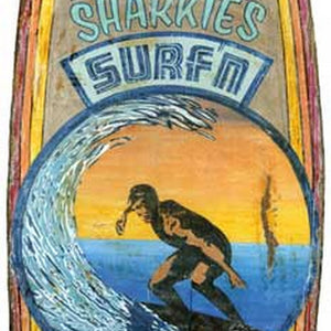 Vintage Surfshop Advertisement Surfboard Wall Décor