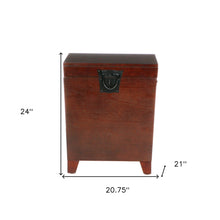 Brown Solid Wood Square End Table 24