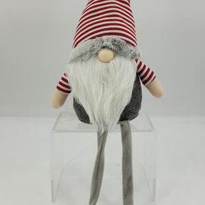 Red Stripe Sitting Gnome