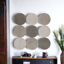 Neutral Textured Metal Plate Wall Décor