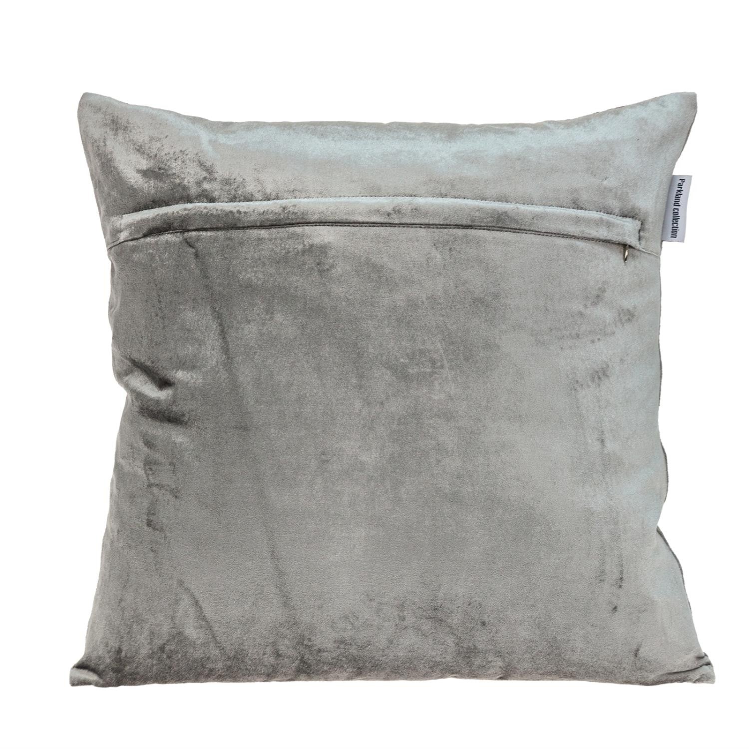 White and Gray Lattice Velvet Throw Pillow