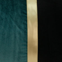 青色金色和黑色簇絨天鵝絨腰枕