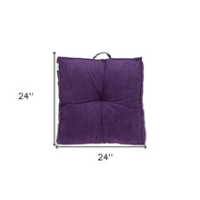 Corduroy Styled Purple Tufted Floor Pillow