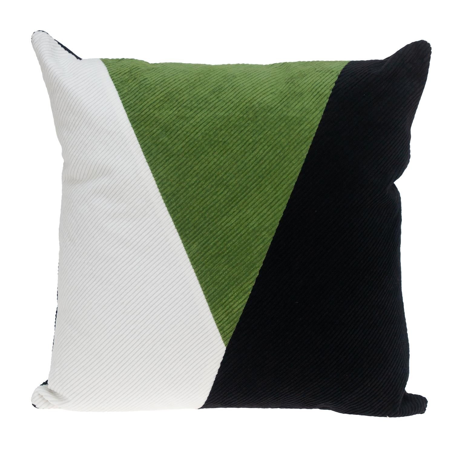 Multicolor Green Highlight Soft Touch Throw Pillow
