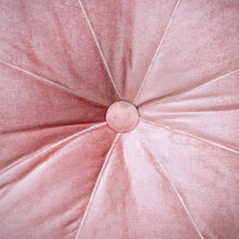 Round Tufted Pink Velvet Floor Pillow