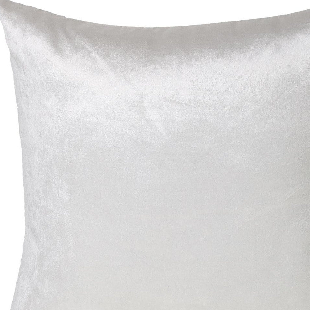 Classic 18" Solid Color White Soft Touch Throw Pillow