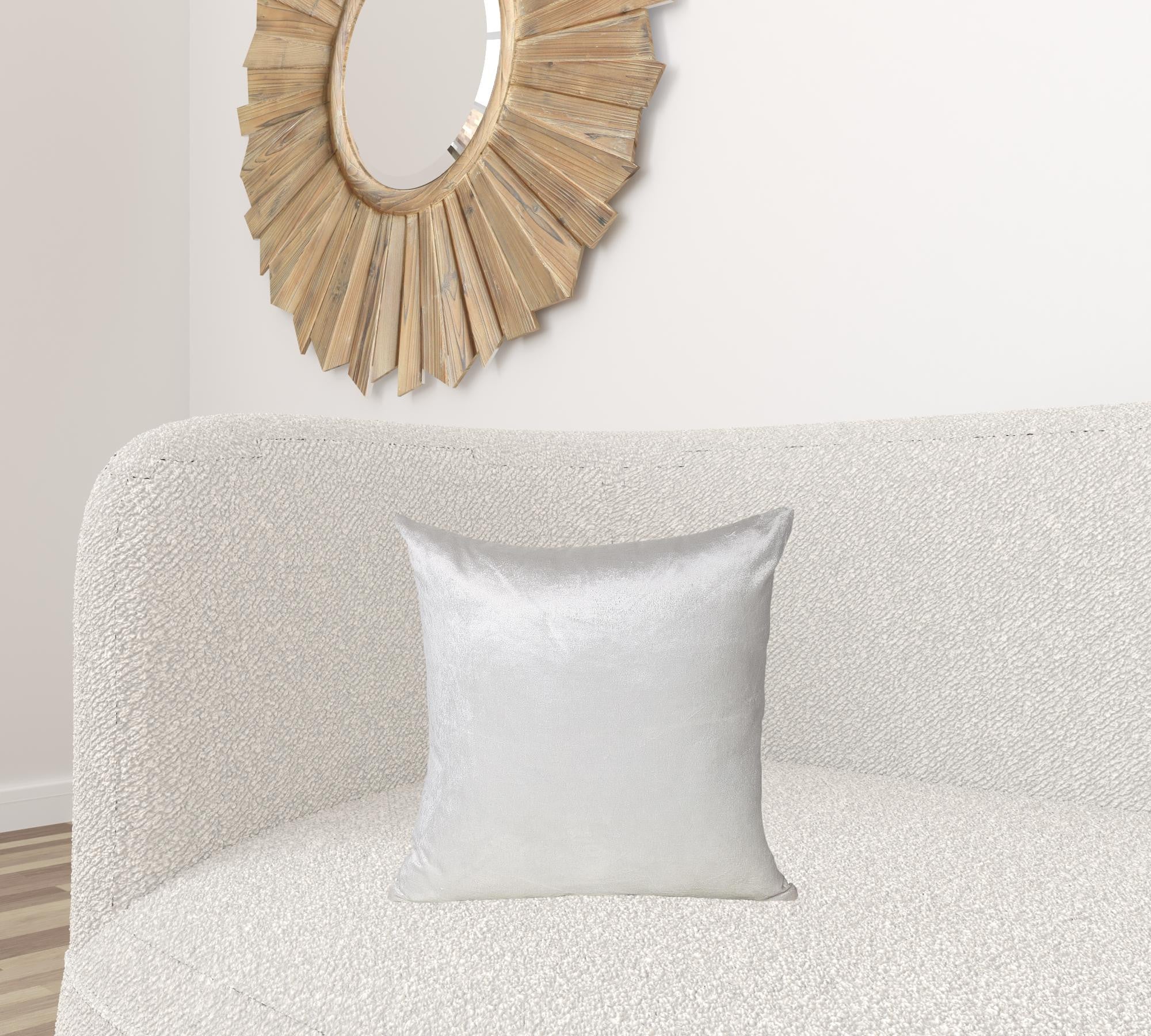 Classic 18" Solid Color White Soft Touch Throw Pillow