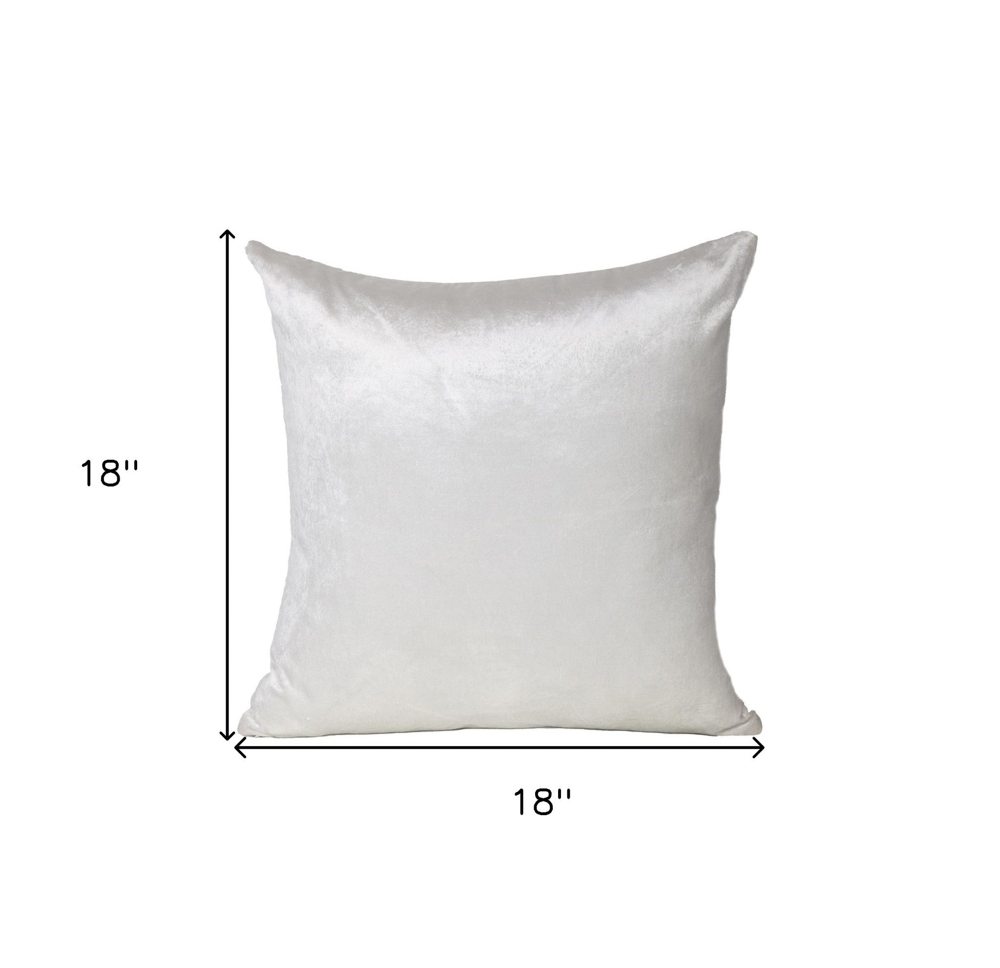 Classic 18" Solid Color White Soft Touch Throw Pillow