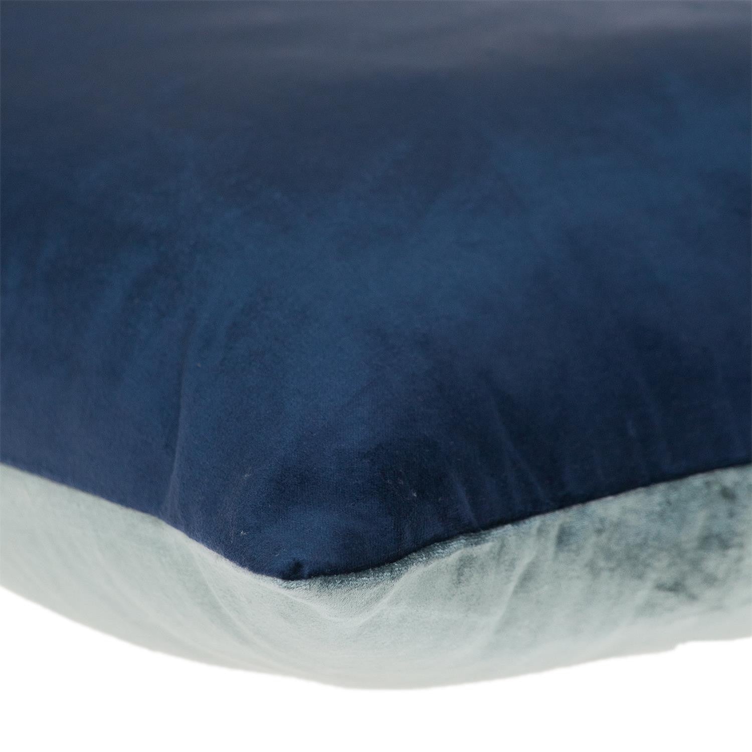 Navy and Gray Dual Solid Color Reversible Throw Pillow