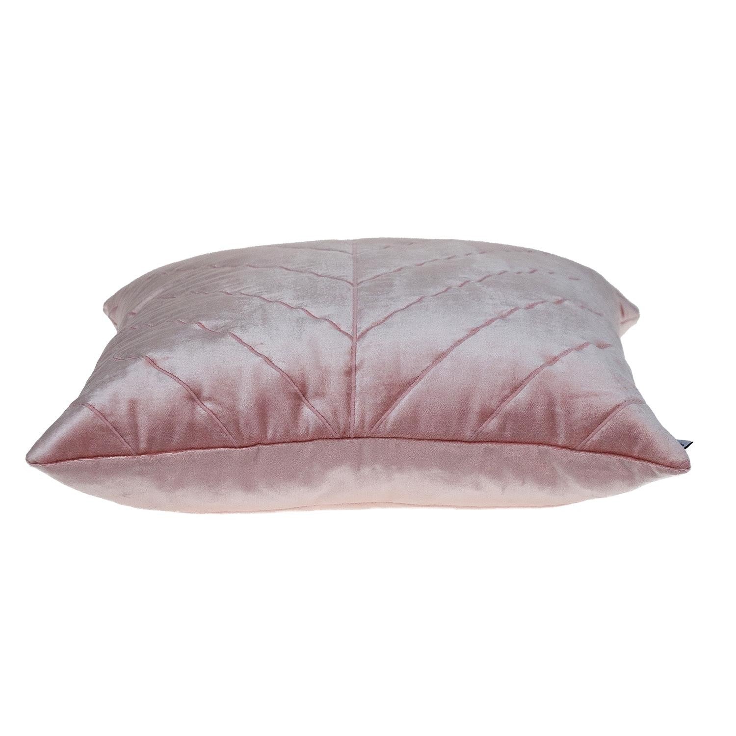 Quilted Velvet Arrows Pink Decorative Throw Pillow