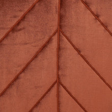 Quilted Velvet Arrows Burnt Orange Decorative Throw Pillow