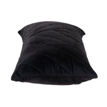 Quilted Velvet Arrows Black Decorative Lumbar Pillow
