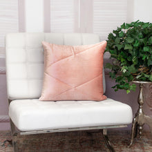 Cojín de terciopelo rosa acolchado